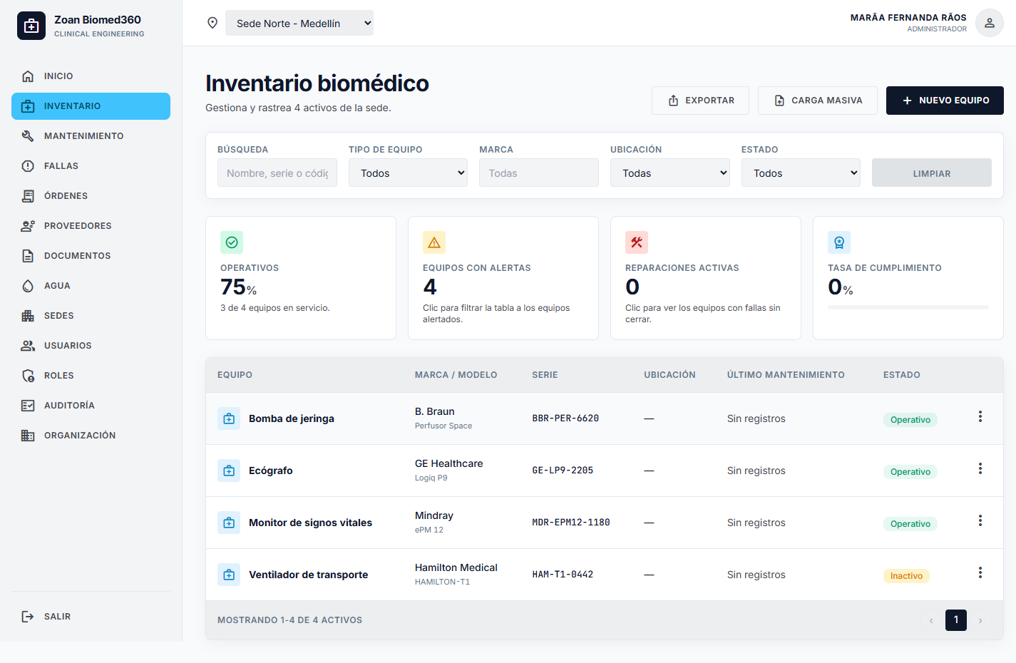 Inventario de equipos